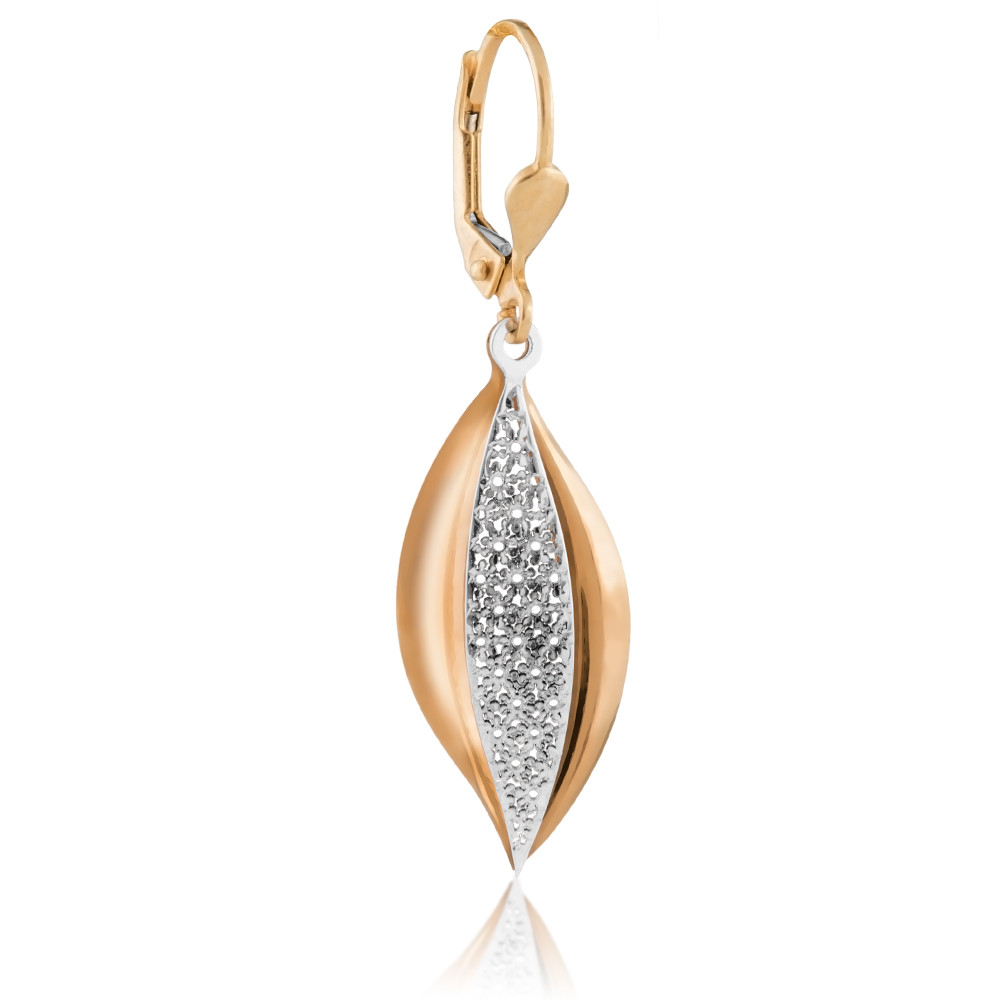 Aretes de oro de 8 quilates para mujer por Murrano