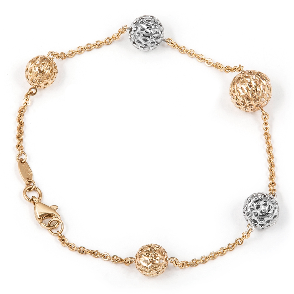 Pulseras de oro de 8 quilates personalizadas para mamá Murrano