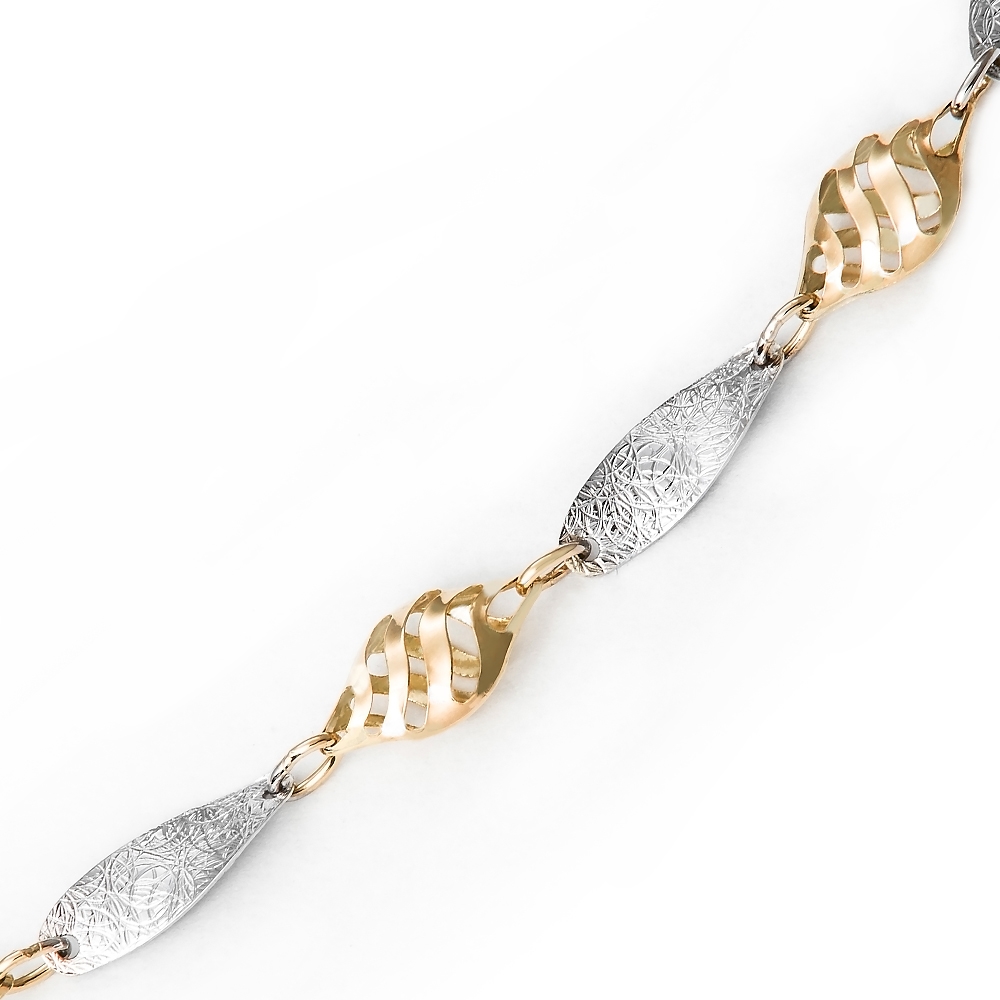 Pulseras de oro de 8 quilates Murrano con grabado para la abuela