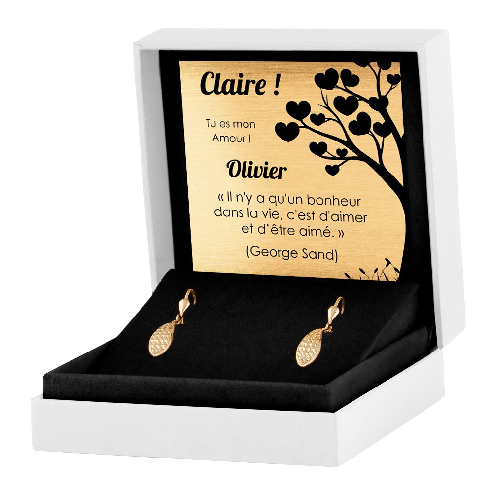 Pendientes de oro de 8 quilates para mamá