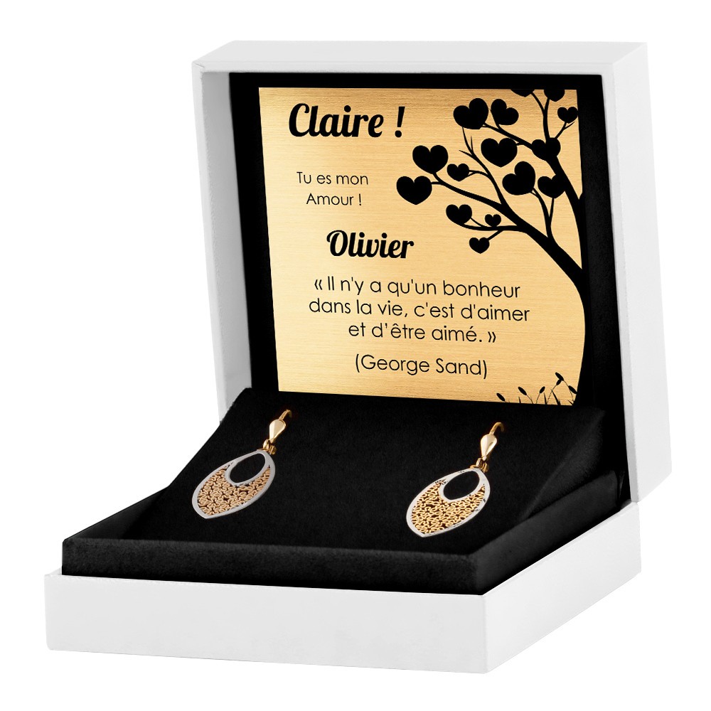 Aretes de oro de 8 quilates para niñas