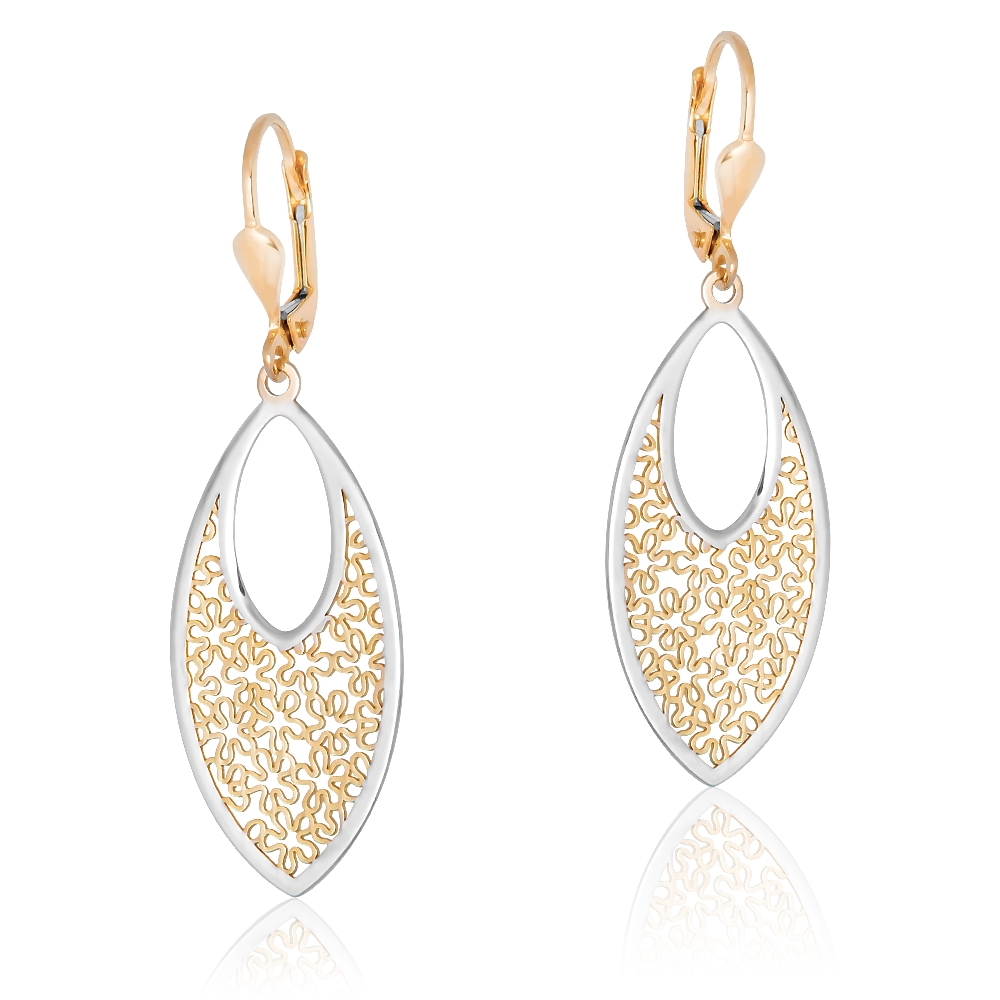 Aretes de oro de 8 quilates para niñas
