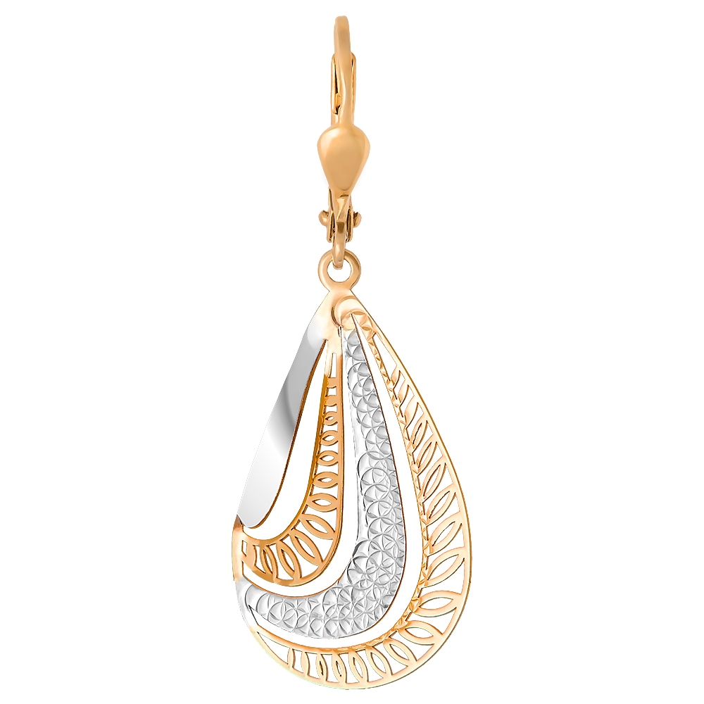 Aretes de gota de oro de 8 quilates para una amiga