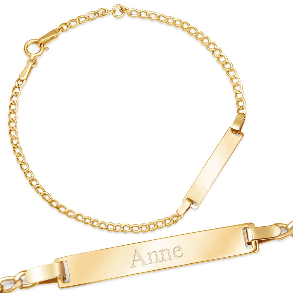 Pulseras de oro de 14 quilates personalizadas para niños por Murrano