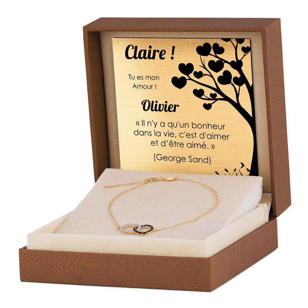 Pulseras de oro personalizadas de 8 quilates Murrano para mujer