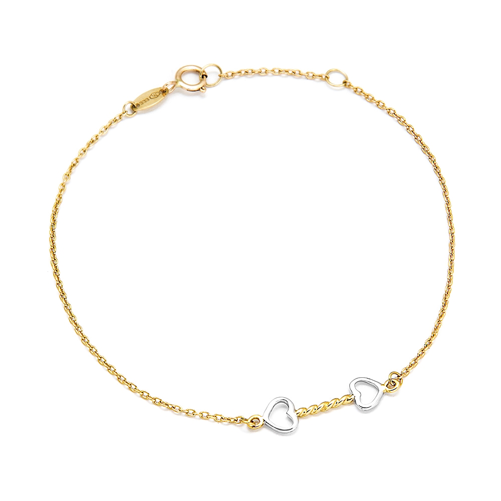 Pulseras de oro de 8 quilates Murrano con grabado para una novia