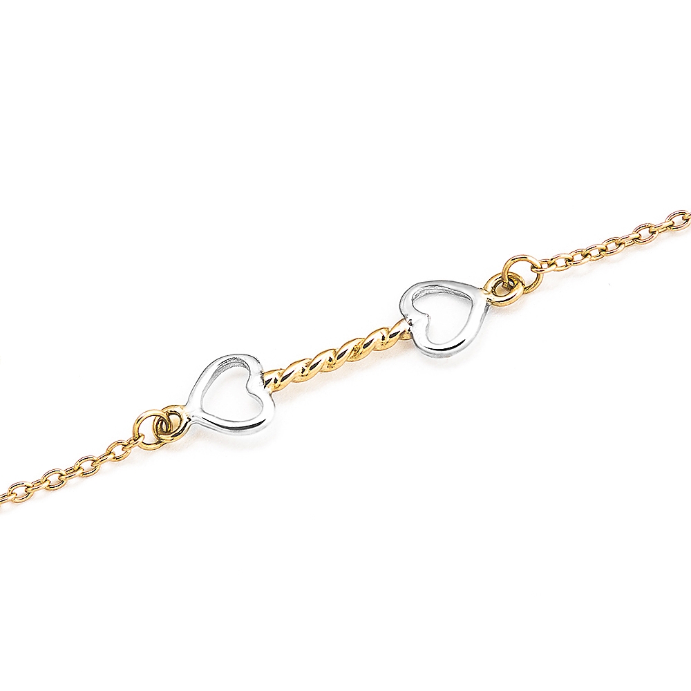 Pulseras de oro de 8 quilates Murrano con grabado para una novia