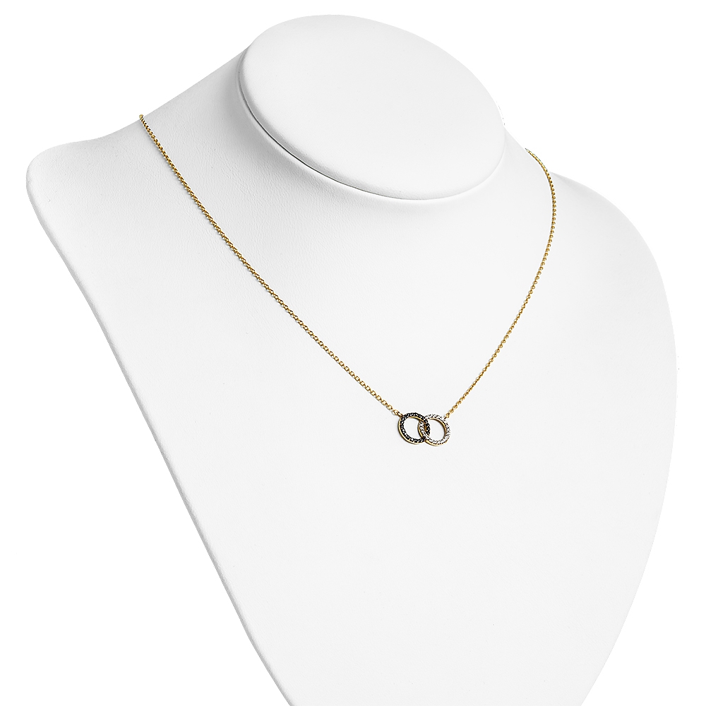 Collar de oro de 8 quilates Murrano con grabado para una novia
