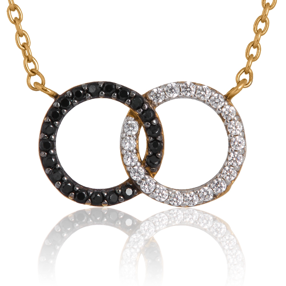 Collar de oro de 8 quilates Murrano con grabado para una novia