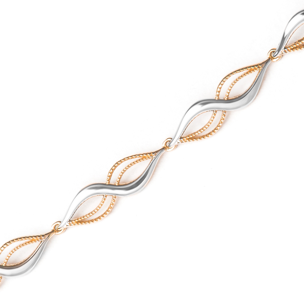 Murrano 14kt Gold Engraved Bracelet for Wife