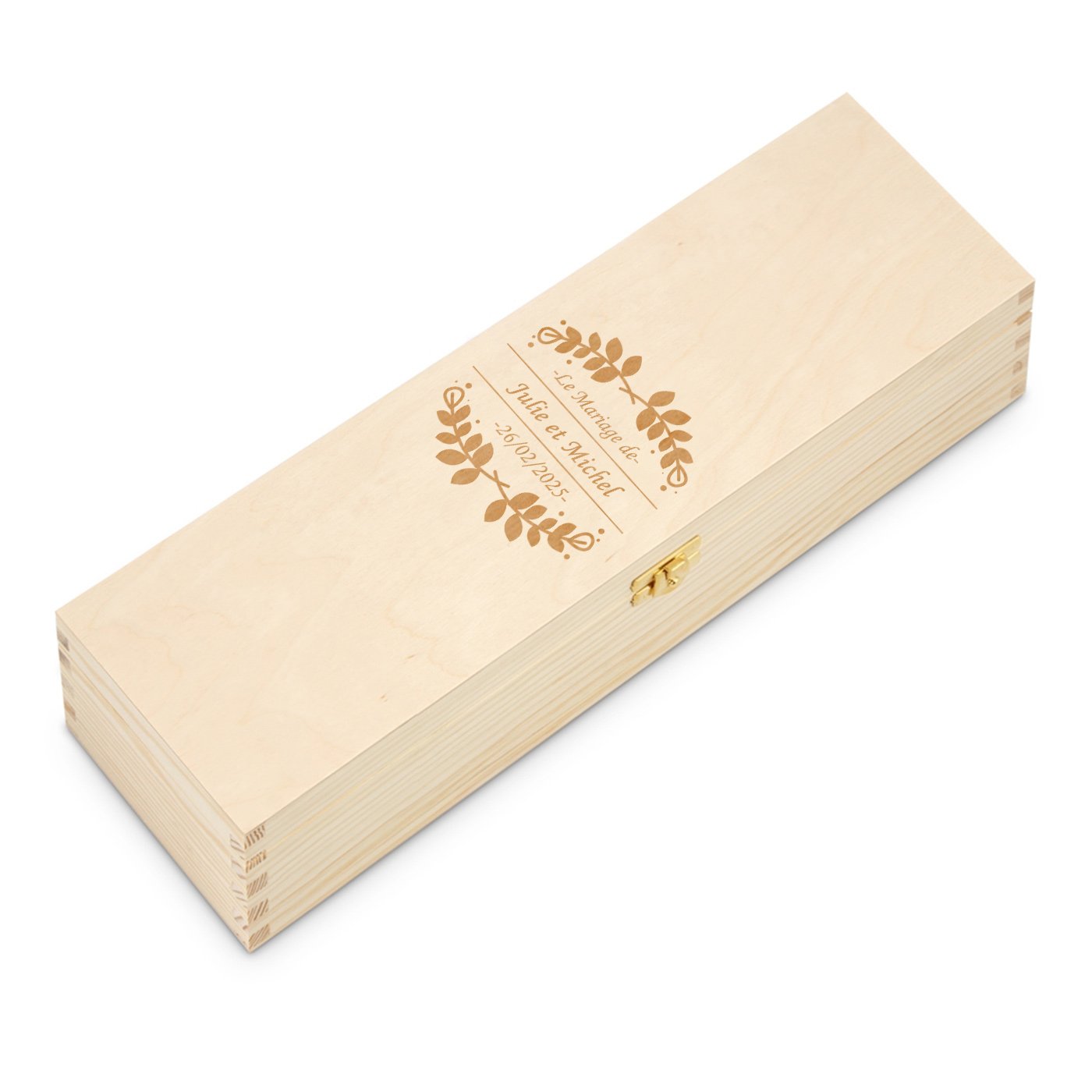 Caja de vino personalizada de Murrano para la pareja: novios