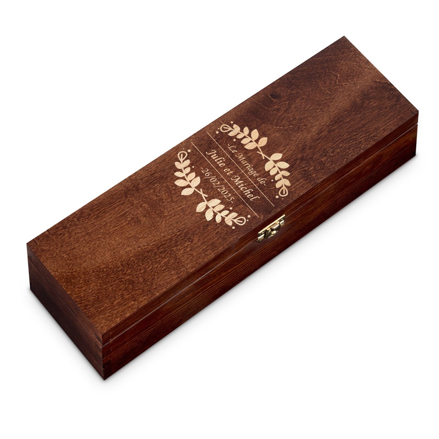 Caja de vino personalizada de Murrano para novios: el regalo perfecto