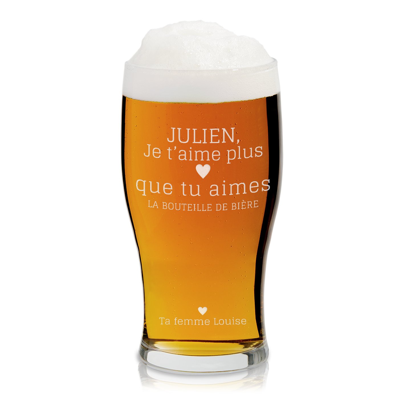 Verre à bière personnalisé Murrano pour homme