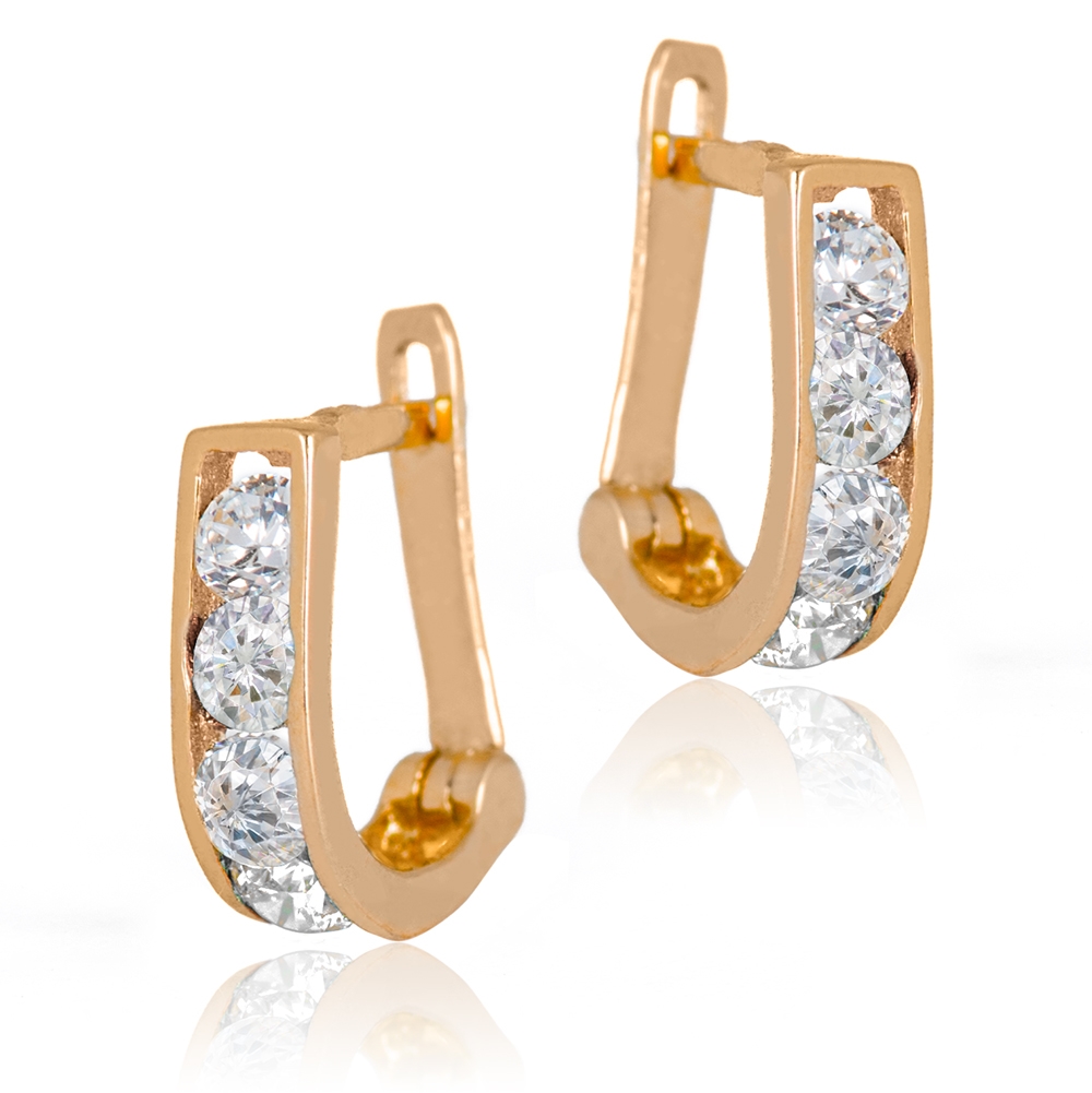 Aretes de oro de 8 quilates Murrano para niña