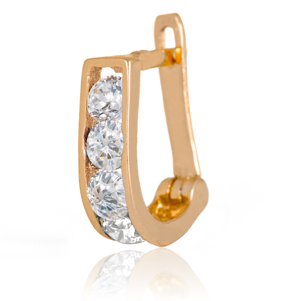 Aretes de oro de 8 quilates Murrano para niña