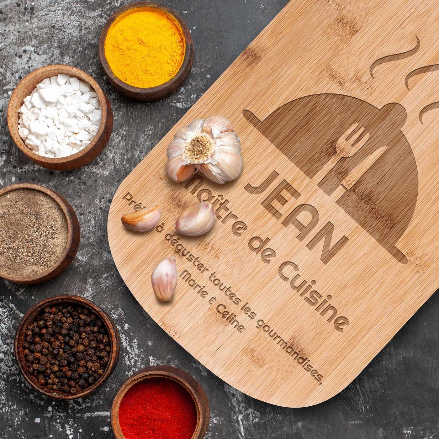 Murrano Personalized Bamboo Cutting Board for a Friend's Birthday