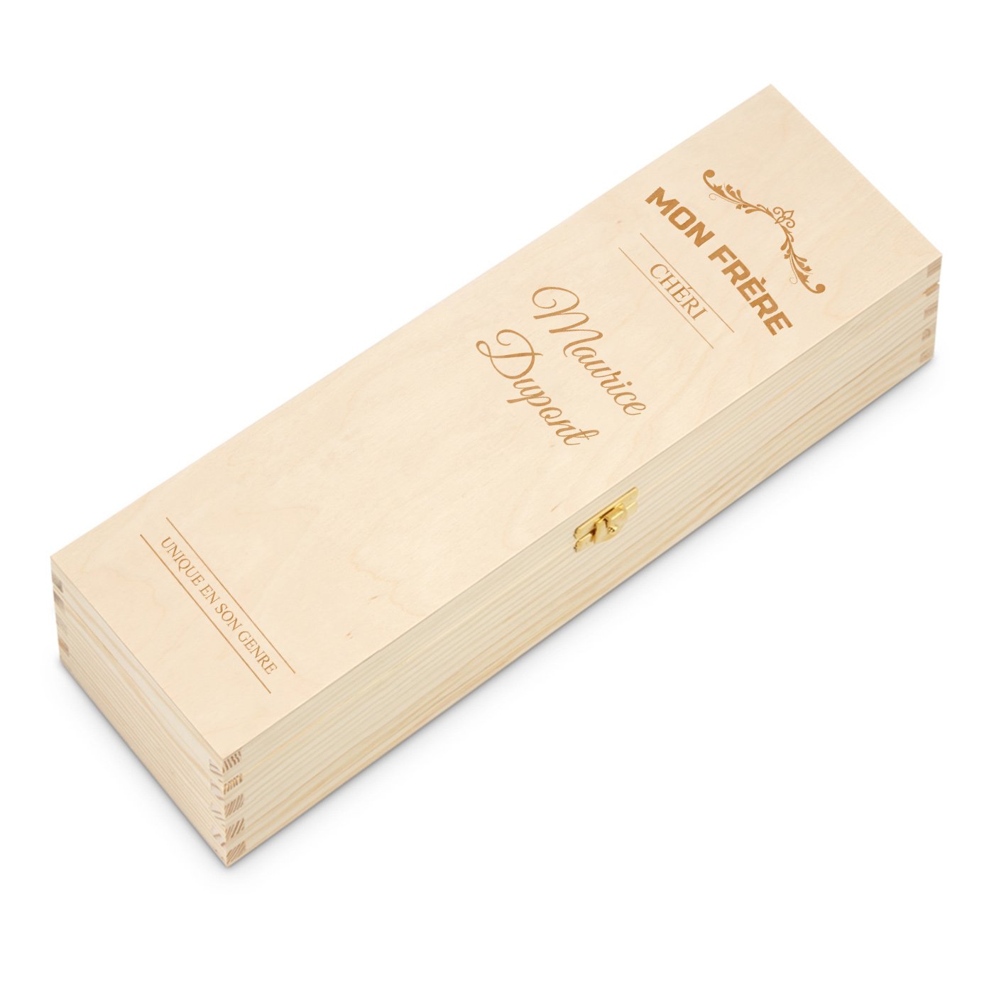 Caja de vino personalizada de Murrano para 1 botella - Cumpleaños de mi hermano