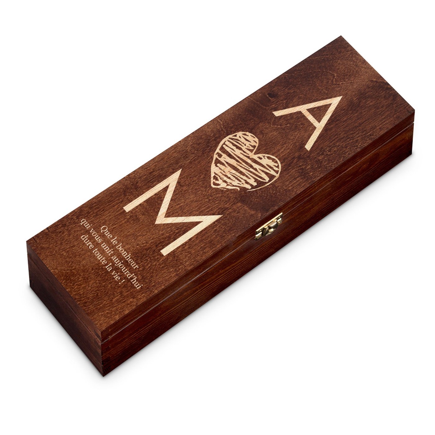 Caja de vino personalizada de Murrano para una pareja