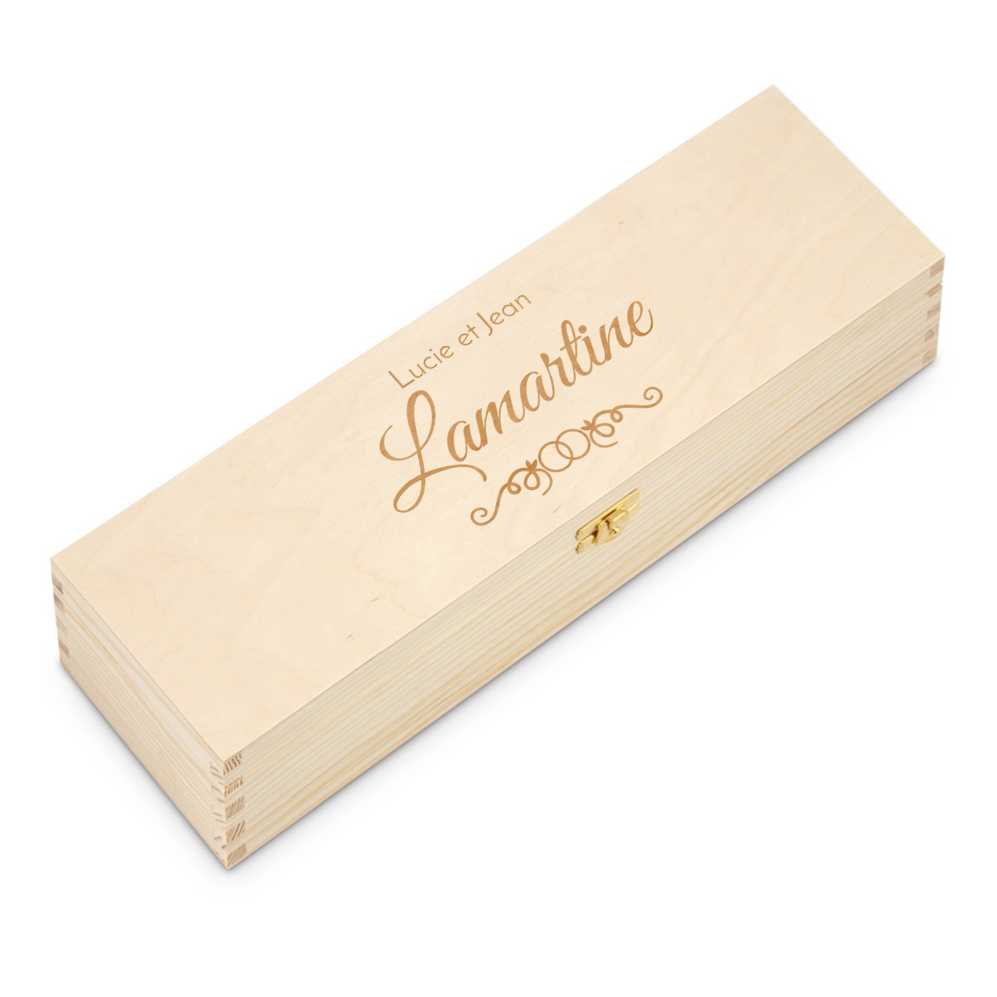 Caja de vino personalizada Murrano para 1 botella, pareja, aniversario de boda