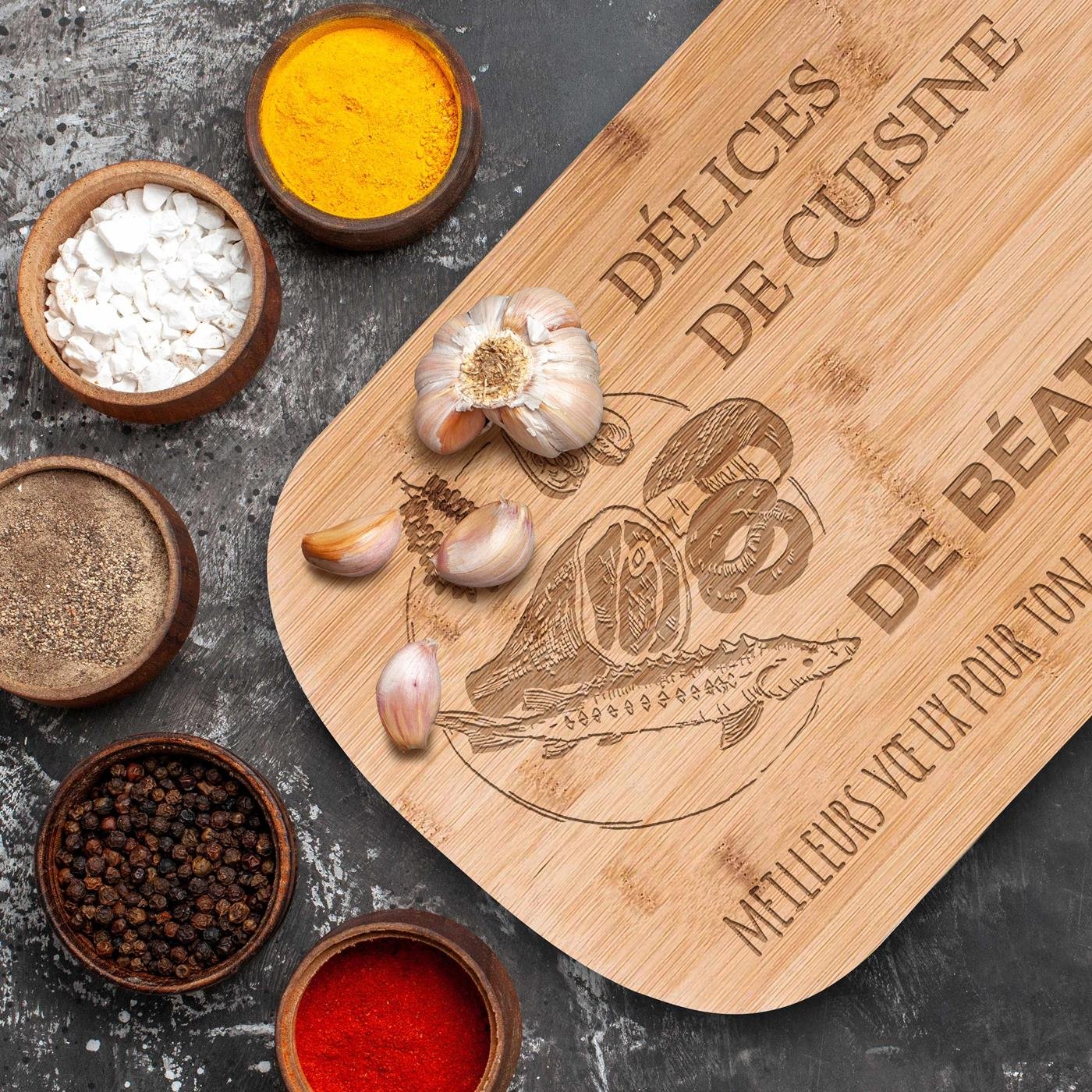 Murrano Personalized Bamboo Cutting Board for a Friend's Birthday