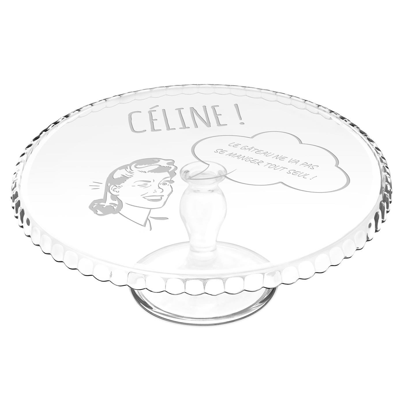 Murrano Customized Glass Cake Stand with Pedestal for a Friend's Birthday