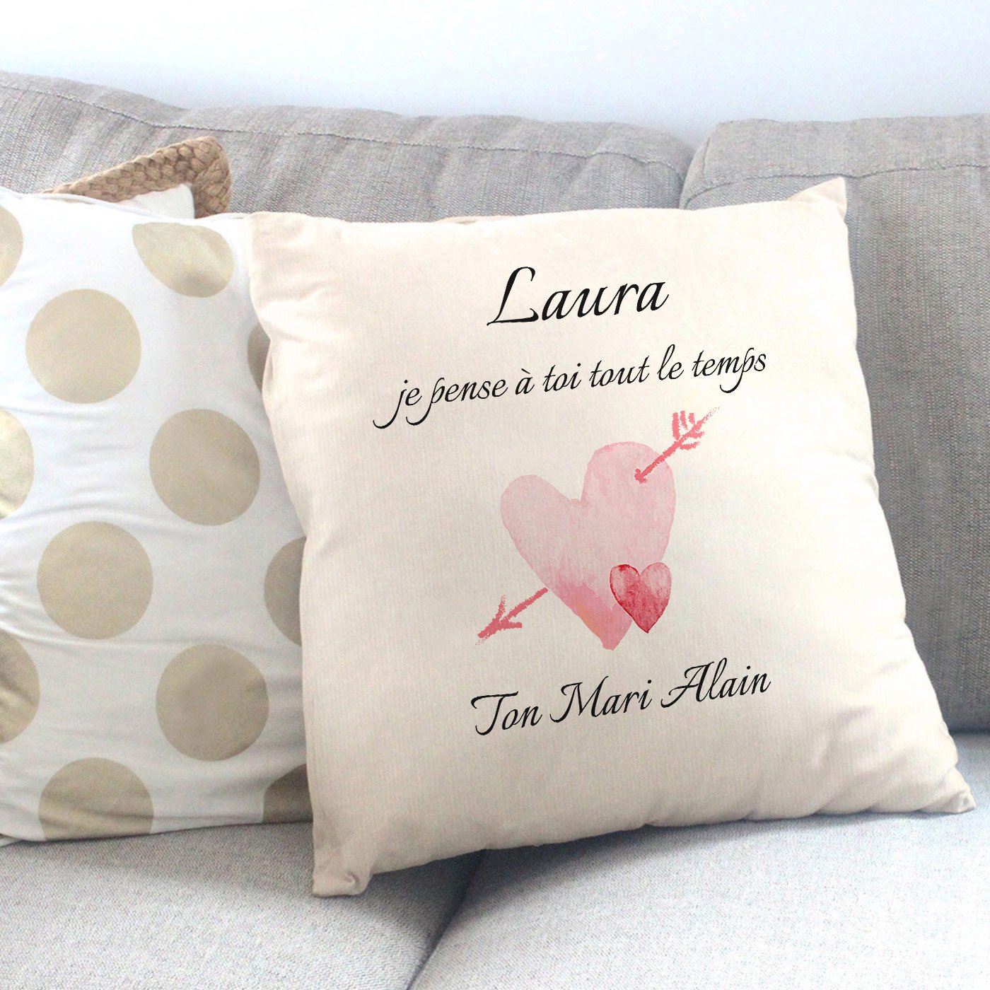 Cushión de Murrano para Mujer con Impresión para el Día de San Valentín