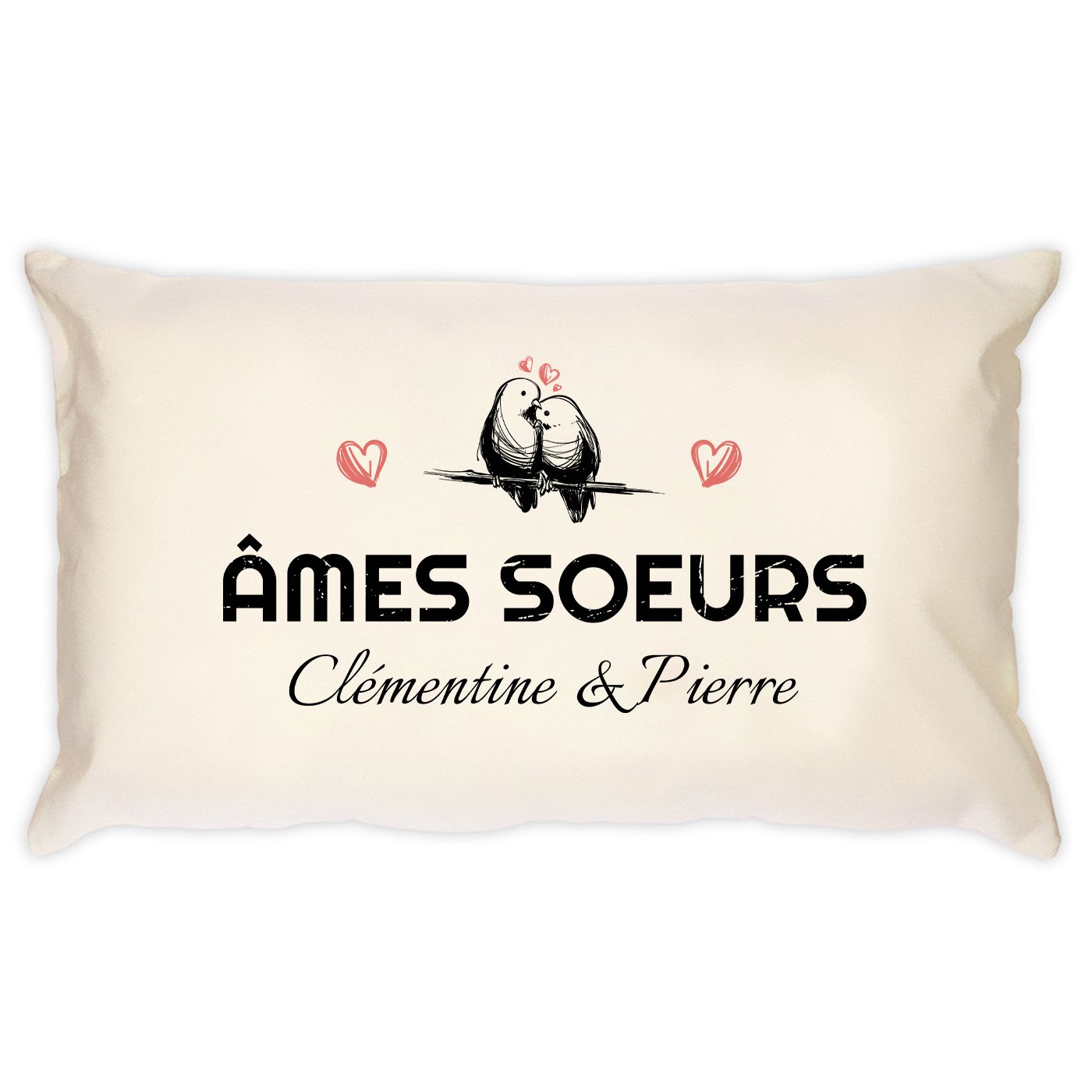 Almohada de algodón personalizada Murrano para una pareja para boda