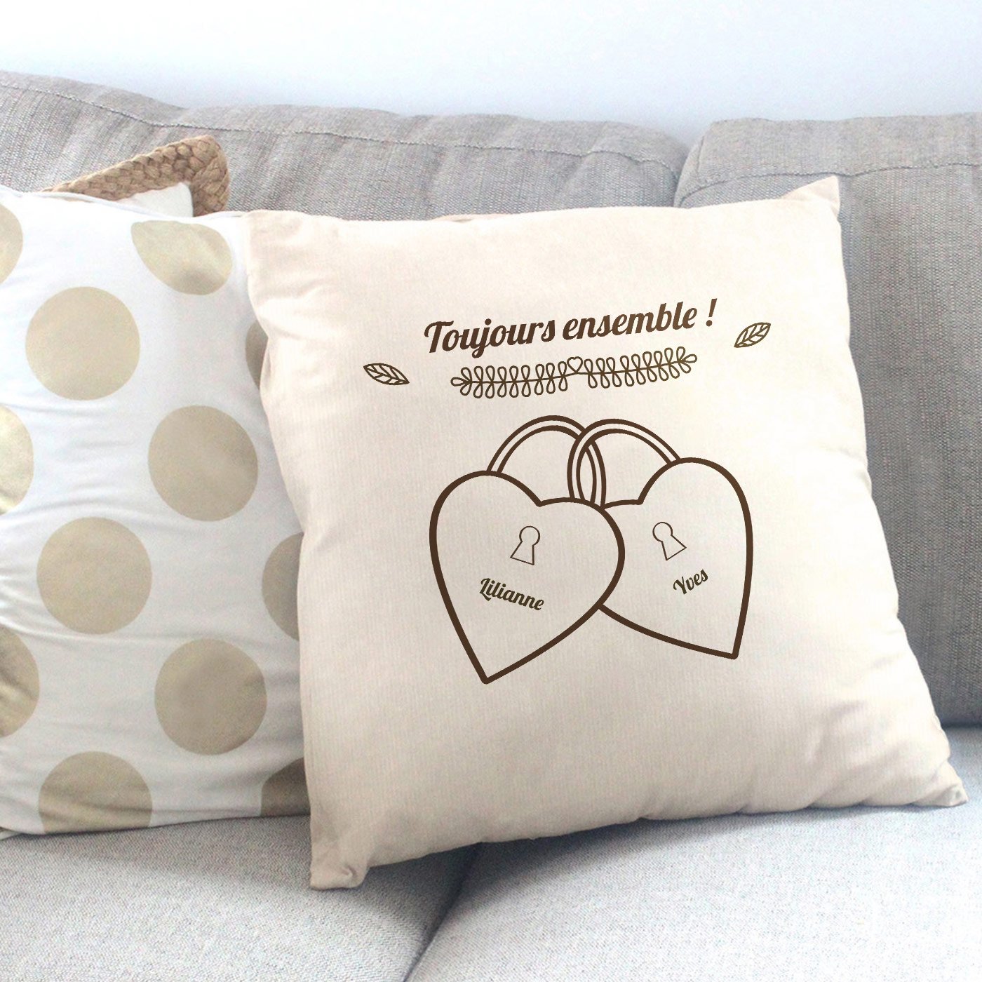 Almohada Personalizada para una Pareja por el Aniversario de Matrimonio