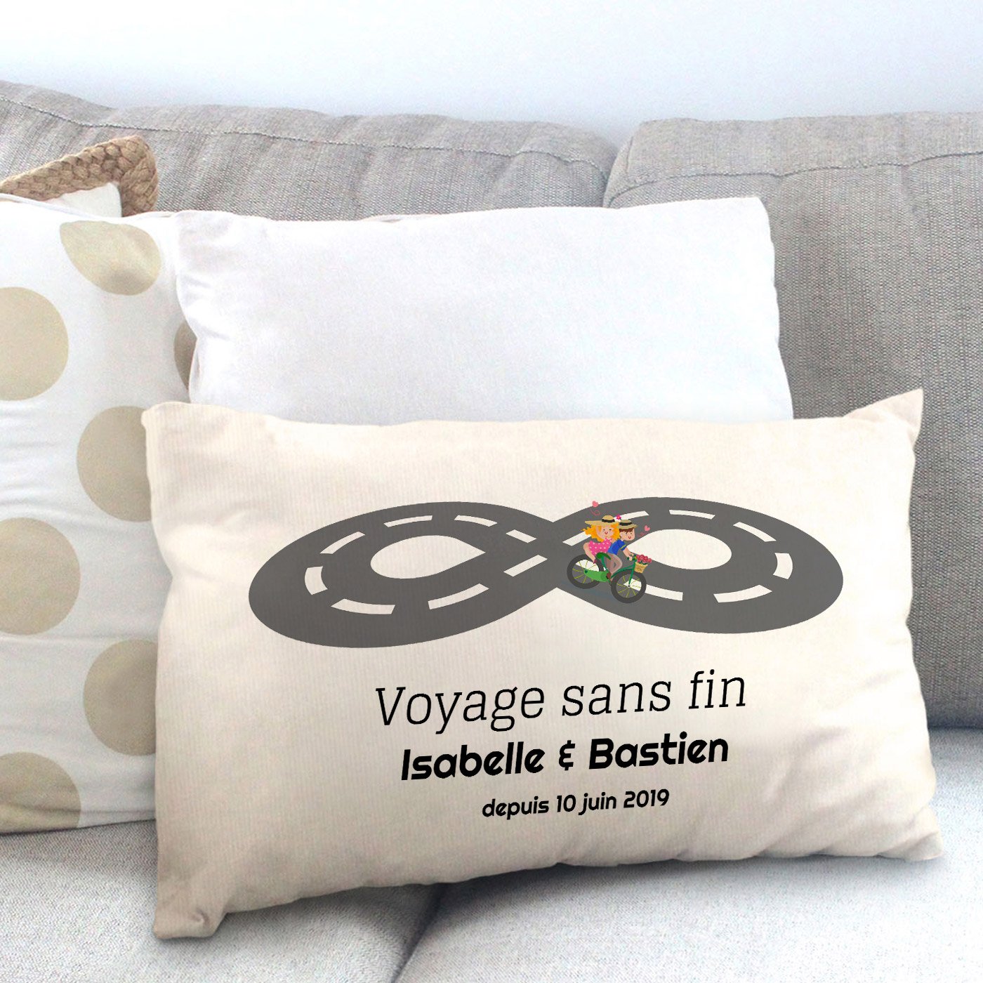 Murrano Cotton Custom Pillow for a Couple - Wedding Anniversary