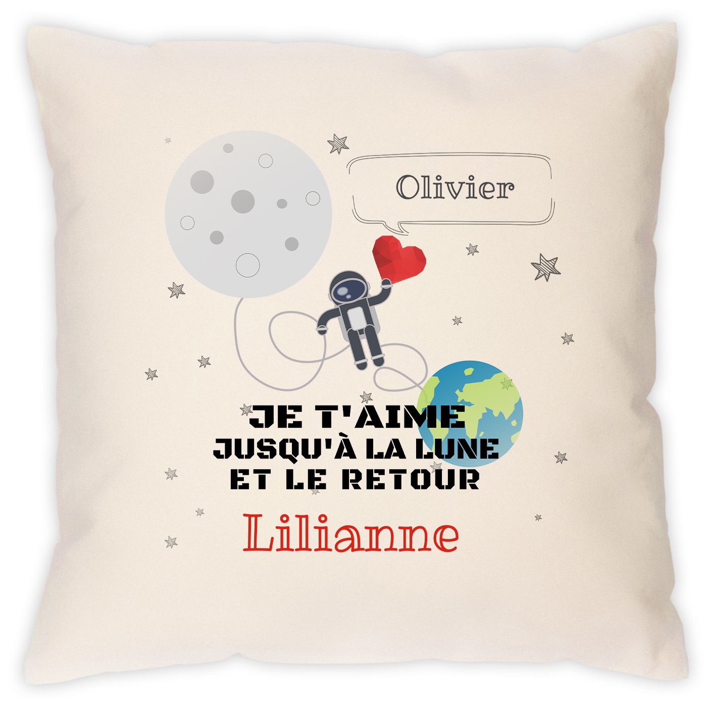Almohada Personalizada de Murrano para el Día de San Valentín