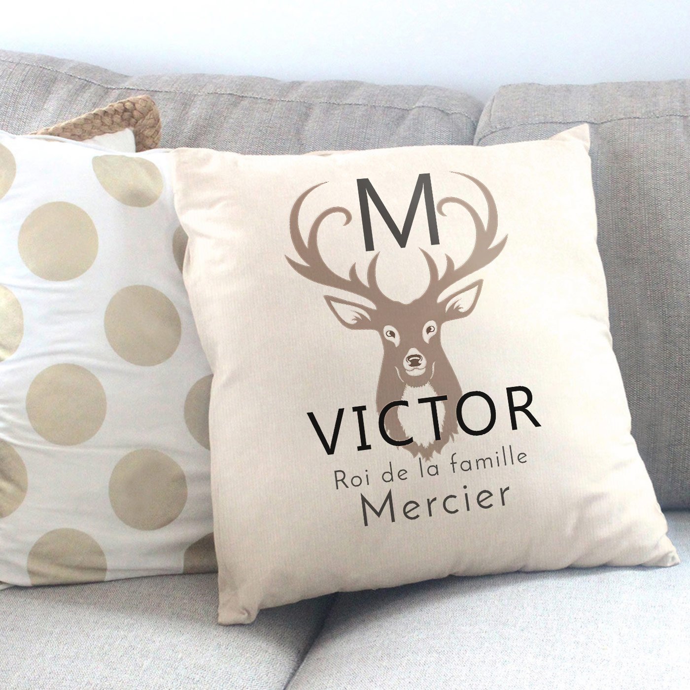 Coussin en coton Murrano avec impression pour la fête des pères