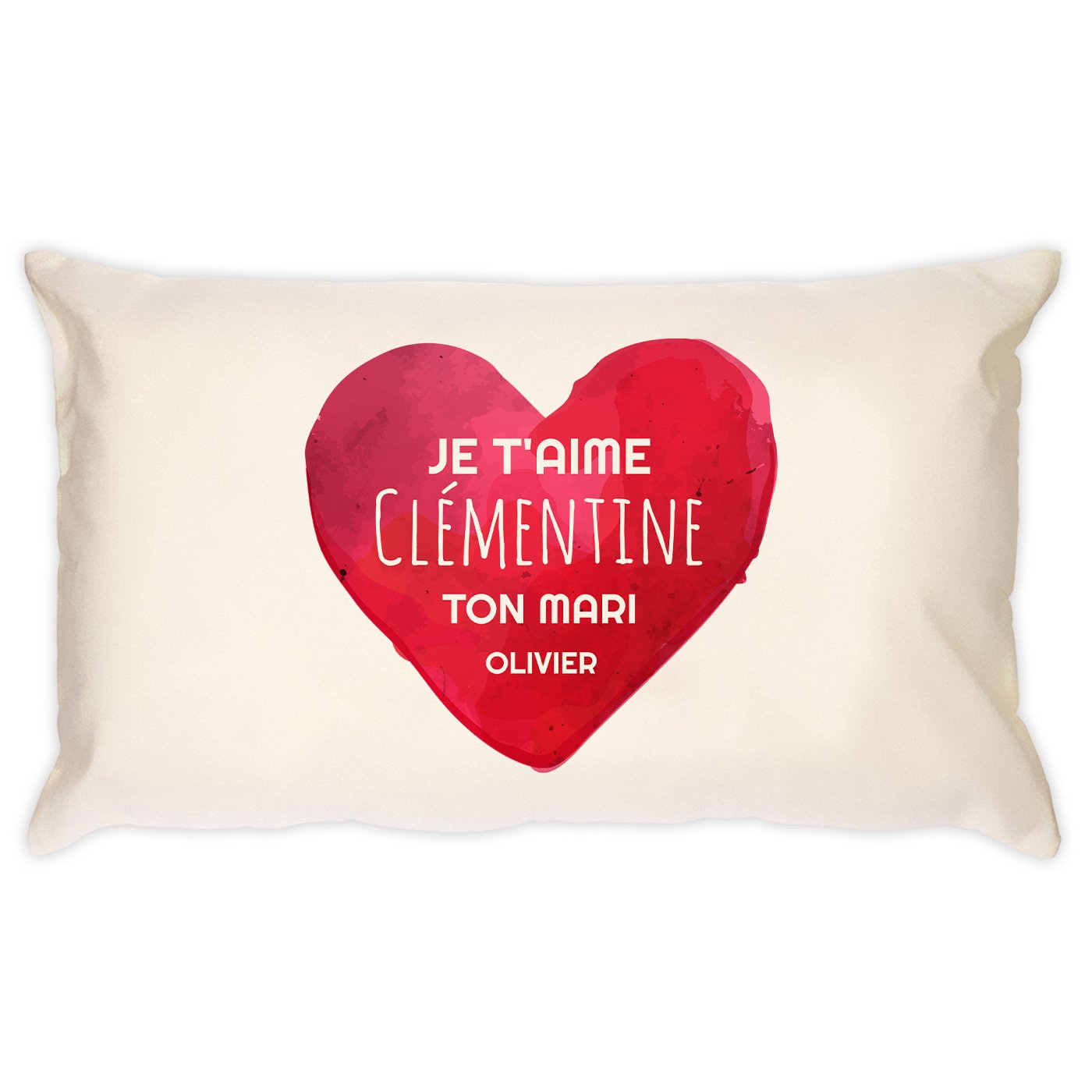 Almohada de algodón Murrano con impresión para el Día de San Valentín para mujeres