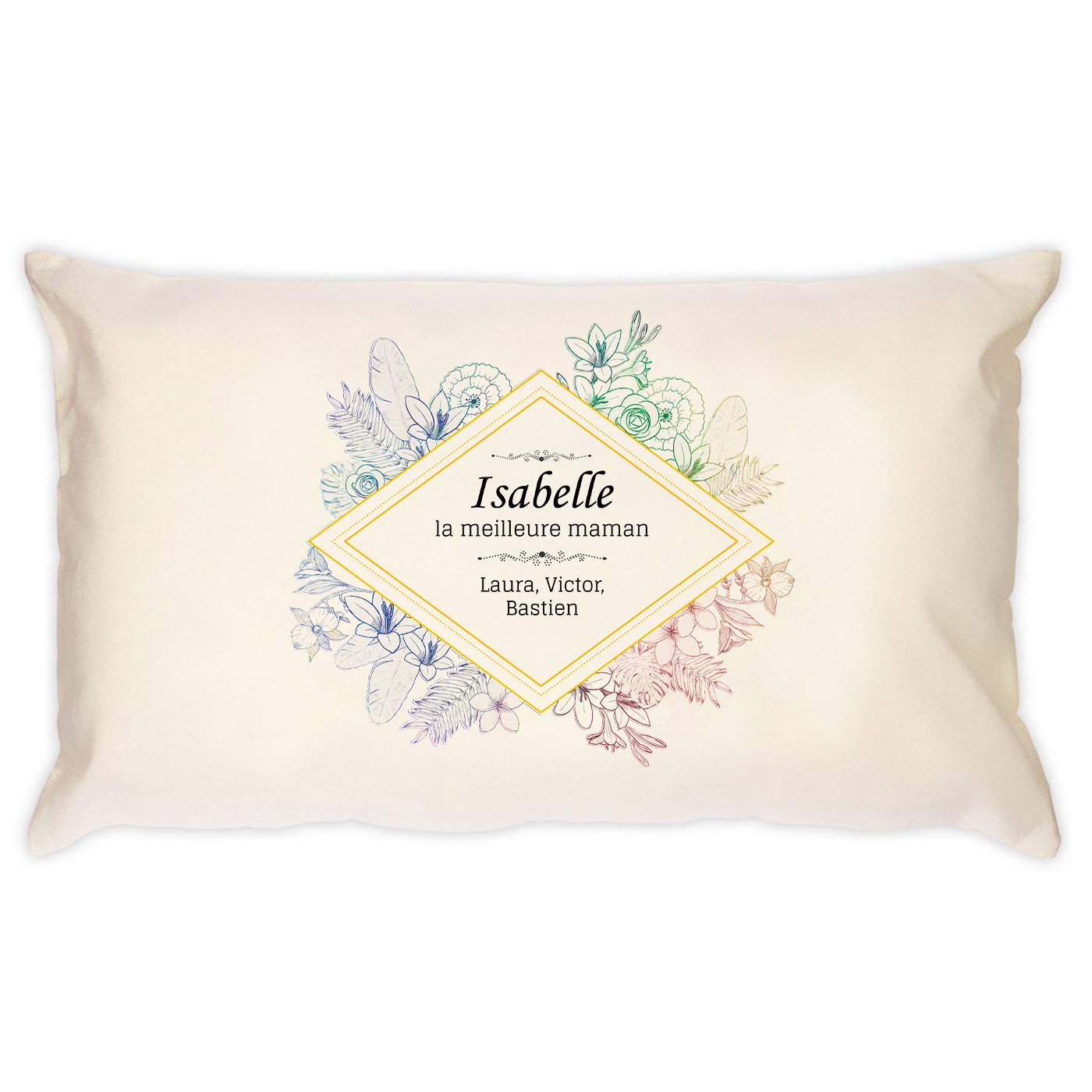 Almohada de algodón personalizada Murrano para el Día de las Madres