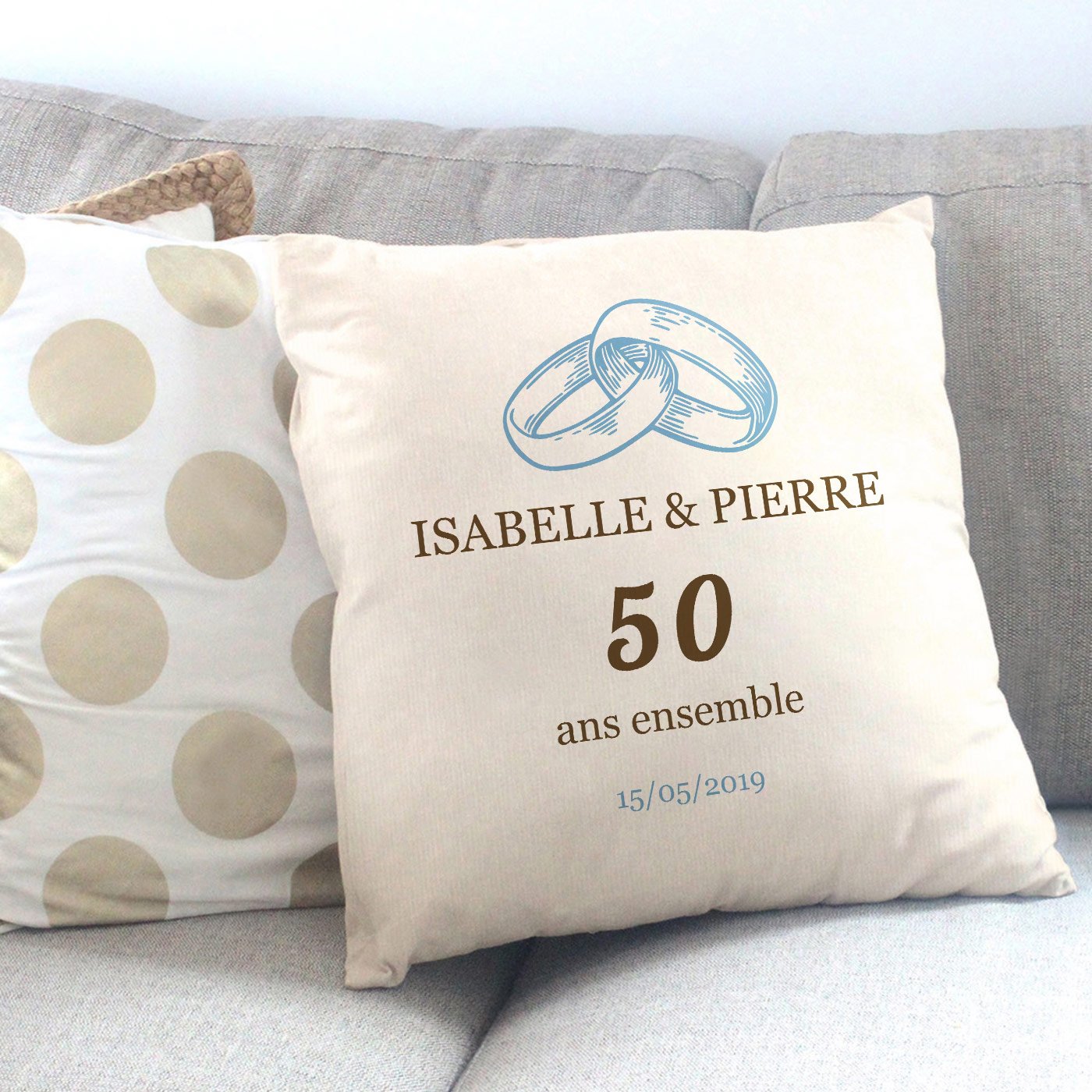 Coussin de mariage d'or Murrano pour couples