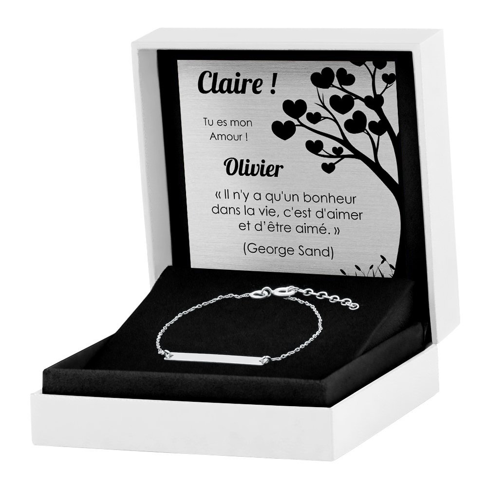 Pulseras de plata esterlina con grabado Murrano para mujer
