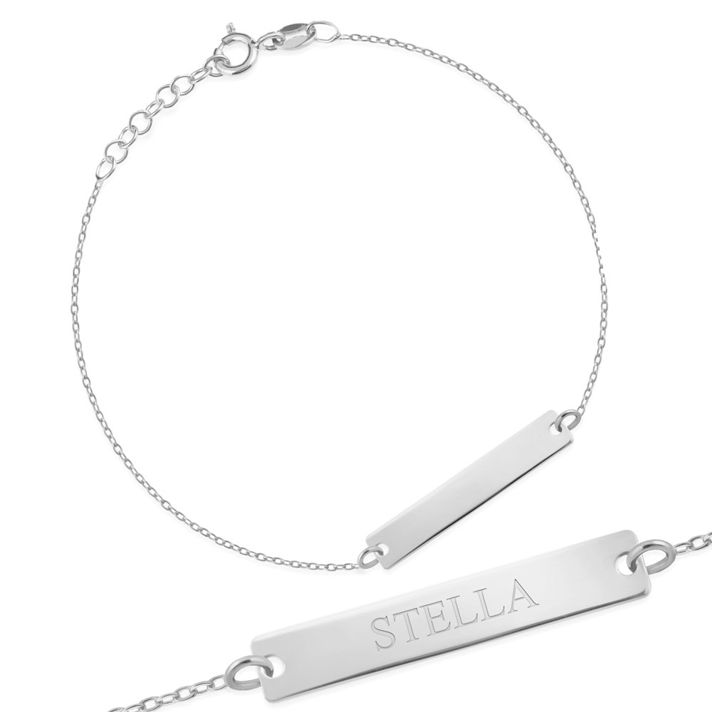 Pulseras de plata esterlina con grabado Murrano para mujer