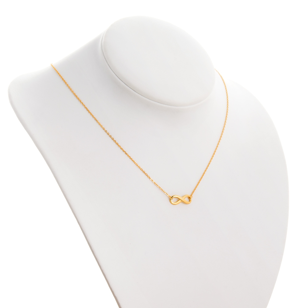 Collar de plata de ley con motivo infinito y oro de Murrano