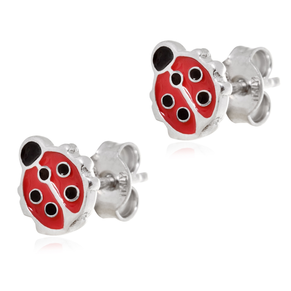 Aretes de plata esterlina 925 Murrano con estuche personalizado para niña