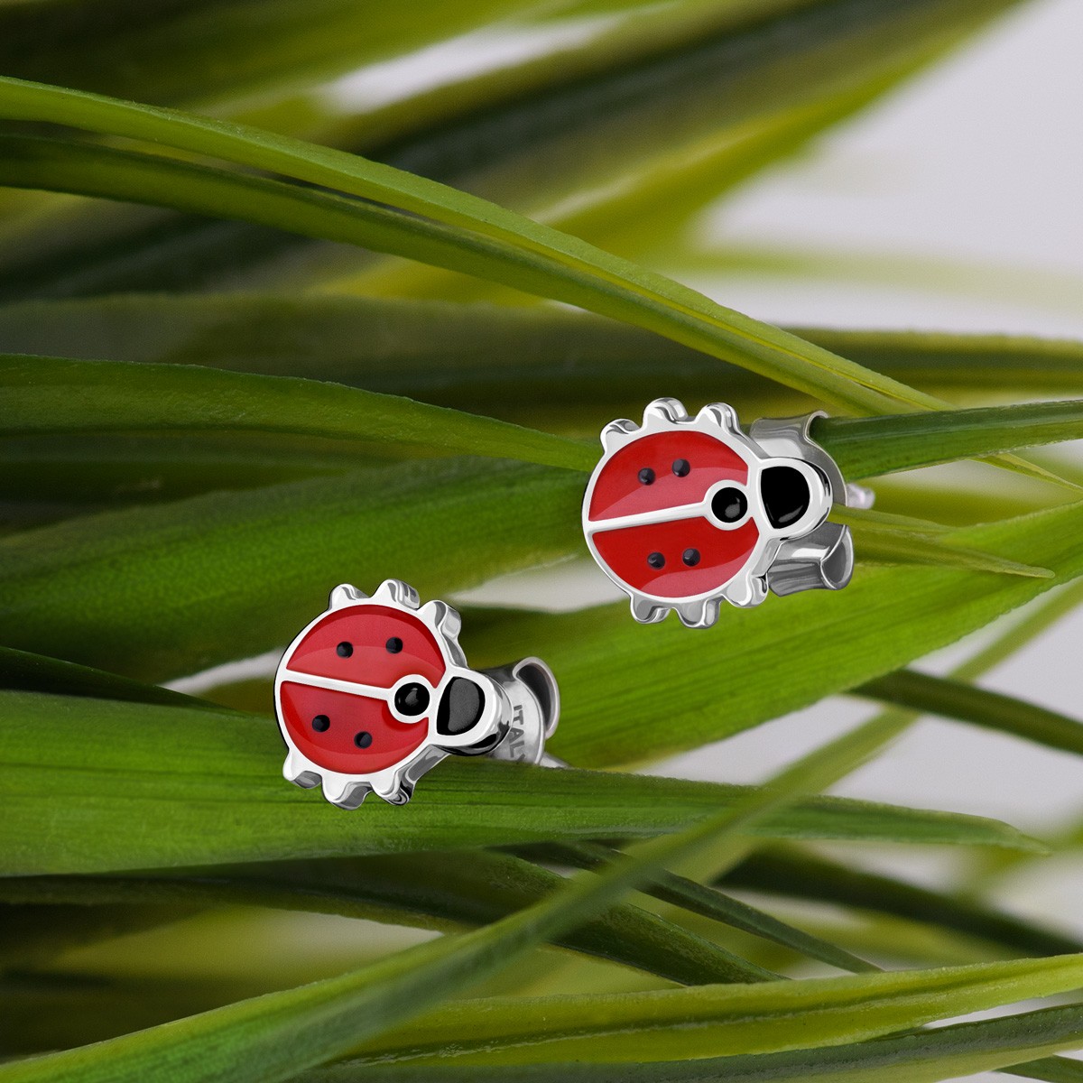 Aretes de plata esterlina 925 Murrano con estuche personalizado para niña