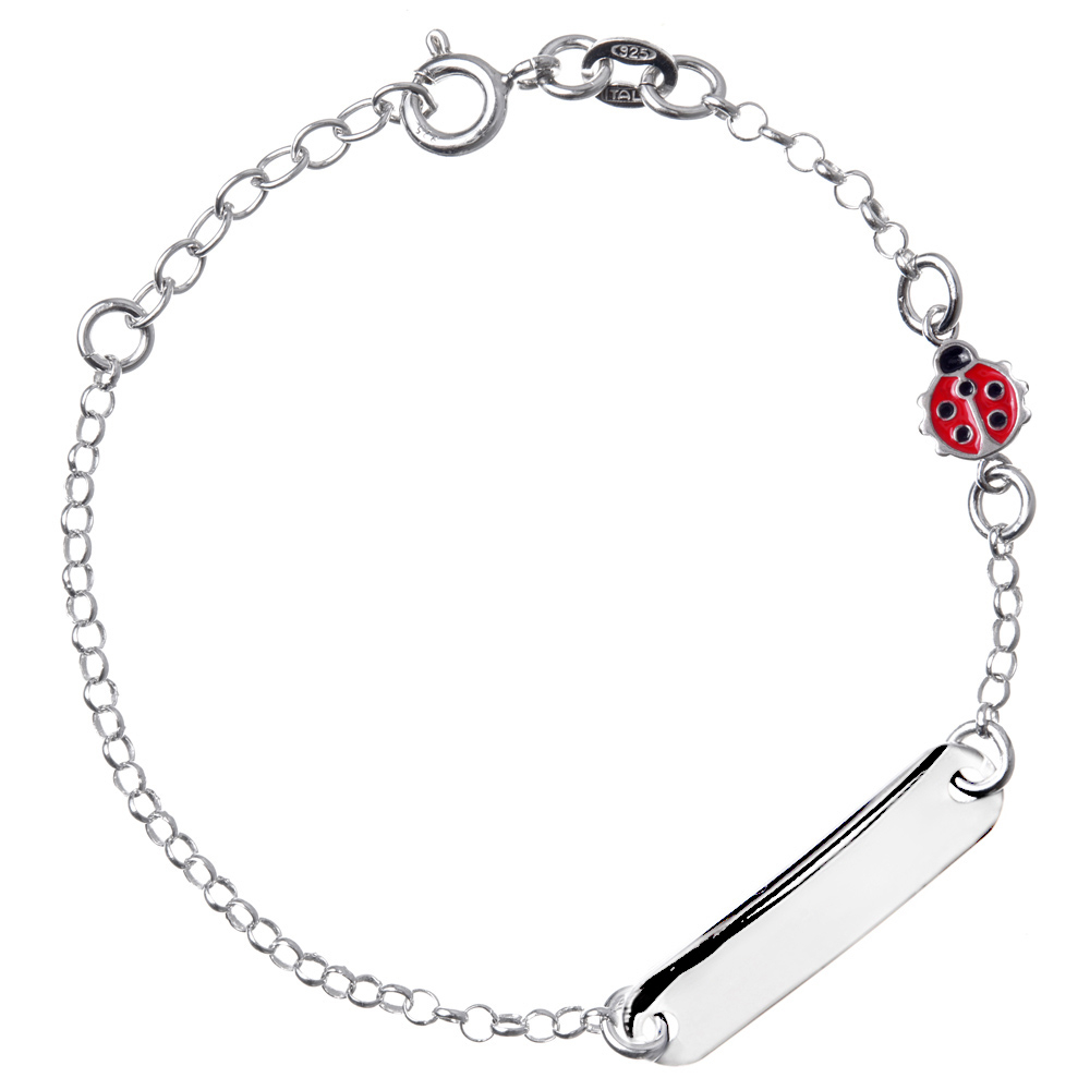 Pulserá de plata de ley grabada Murrano para nieta