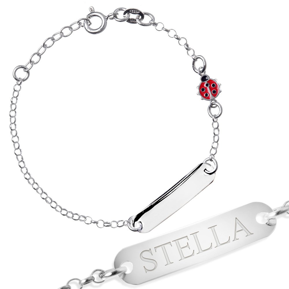 Pulserá de plata de ley grabada Murrano para nieta