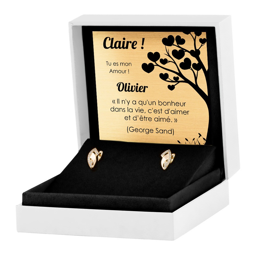 Aretes de oro de 8 quilates Murrano para esposa