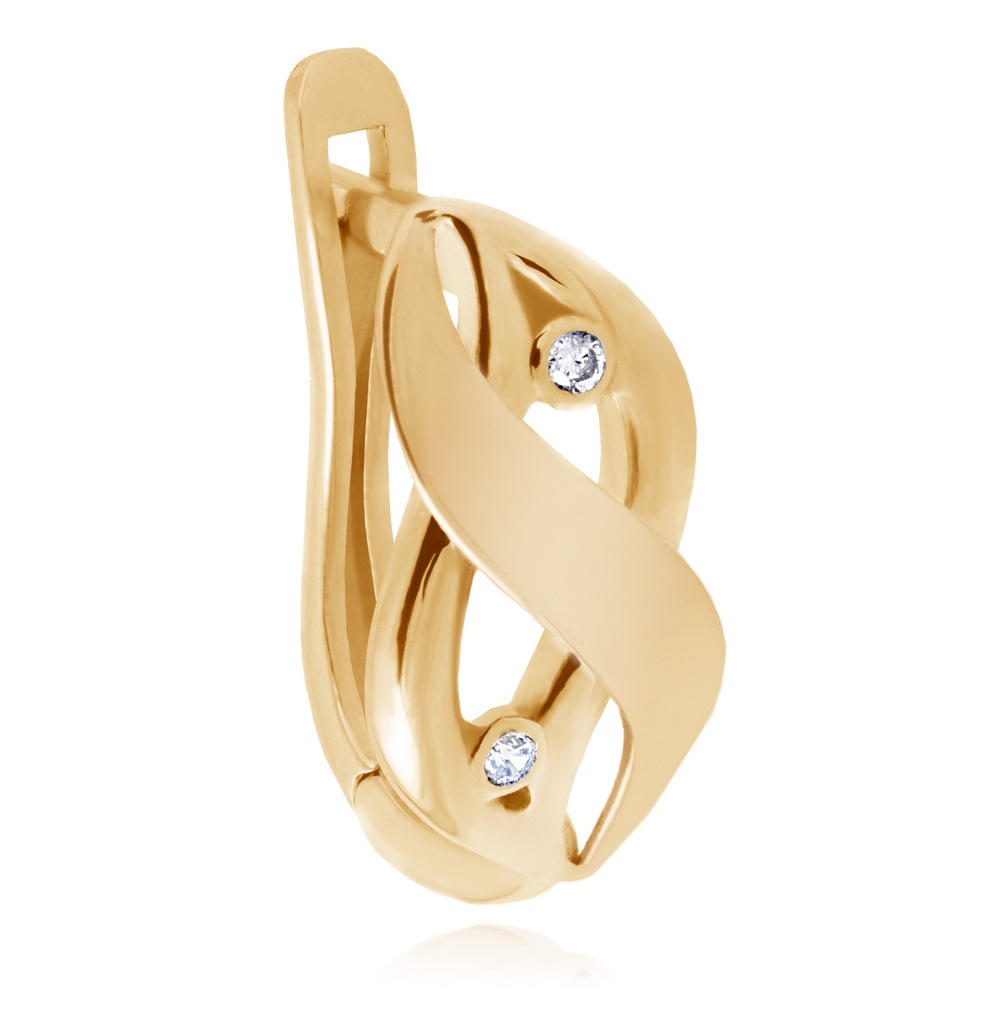 Aretes de oro de 8 quilates para mujer por Murrano