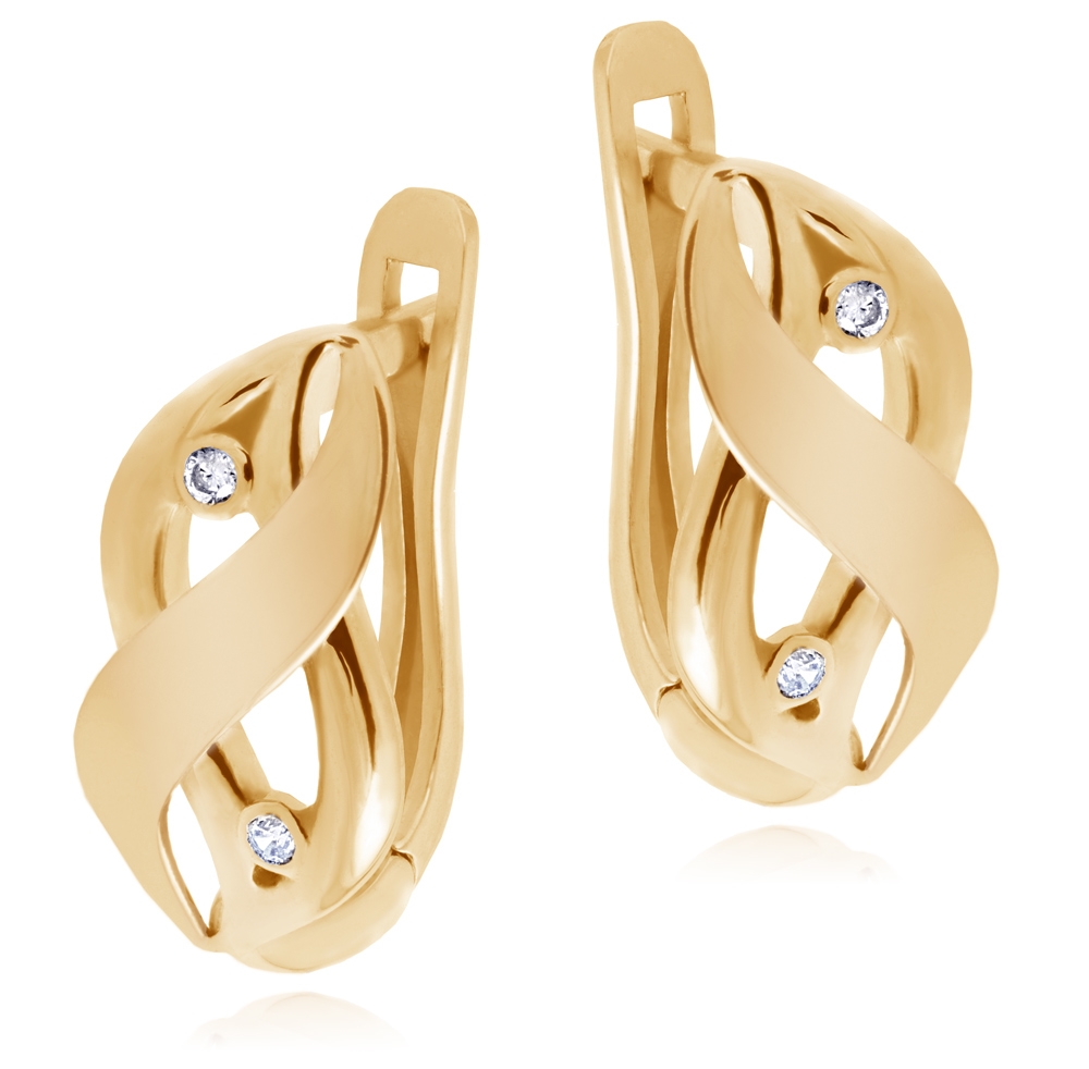 Aretes de oro de 8 quilates para mujer por Murrano
