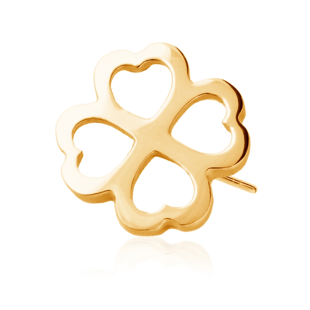 Aretes de oro de 8 quilates para una niña