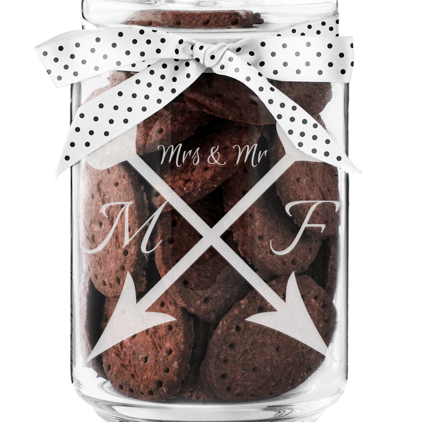 Murrano Personalized Glass Cookie Jar for Newlyweds