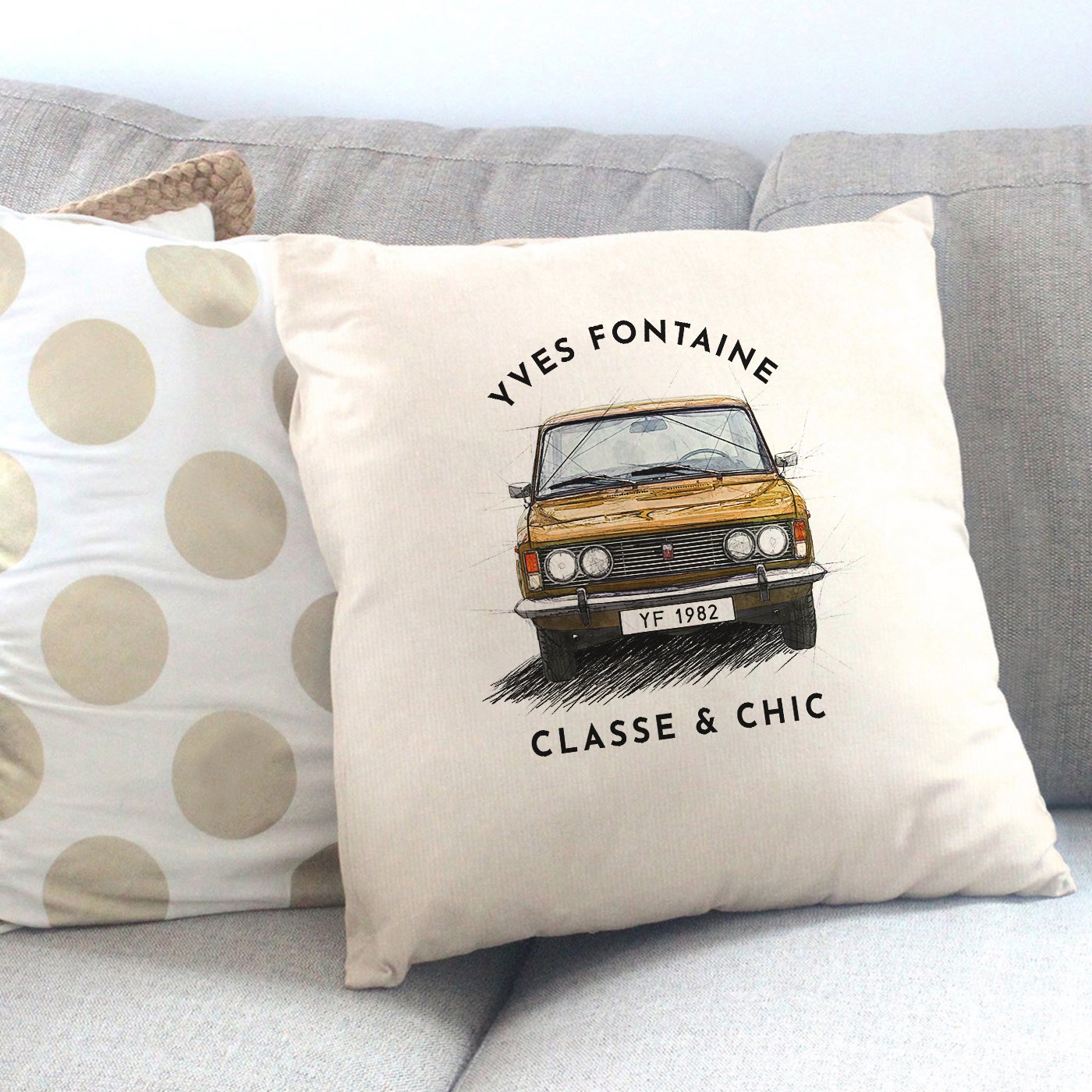 Cushión personalizado para aficionado a coches clásicos - Murrano