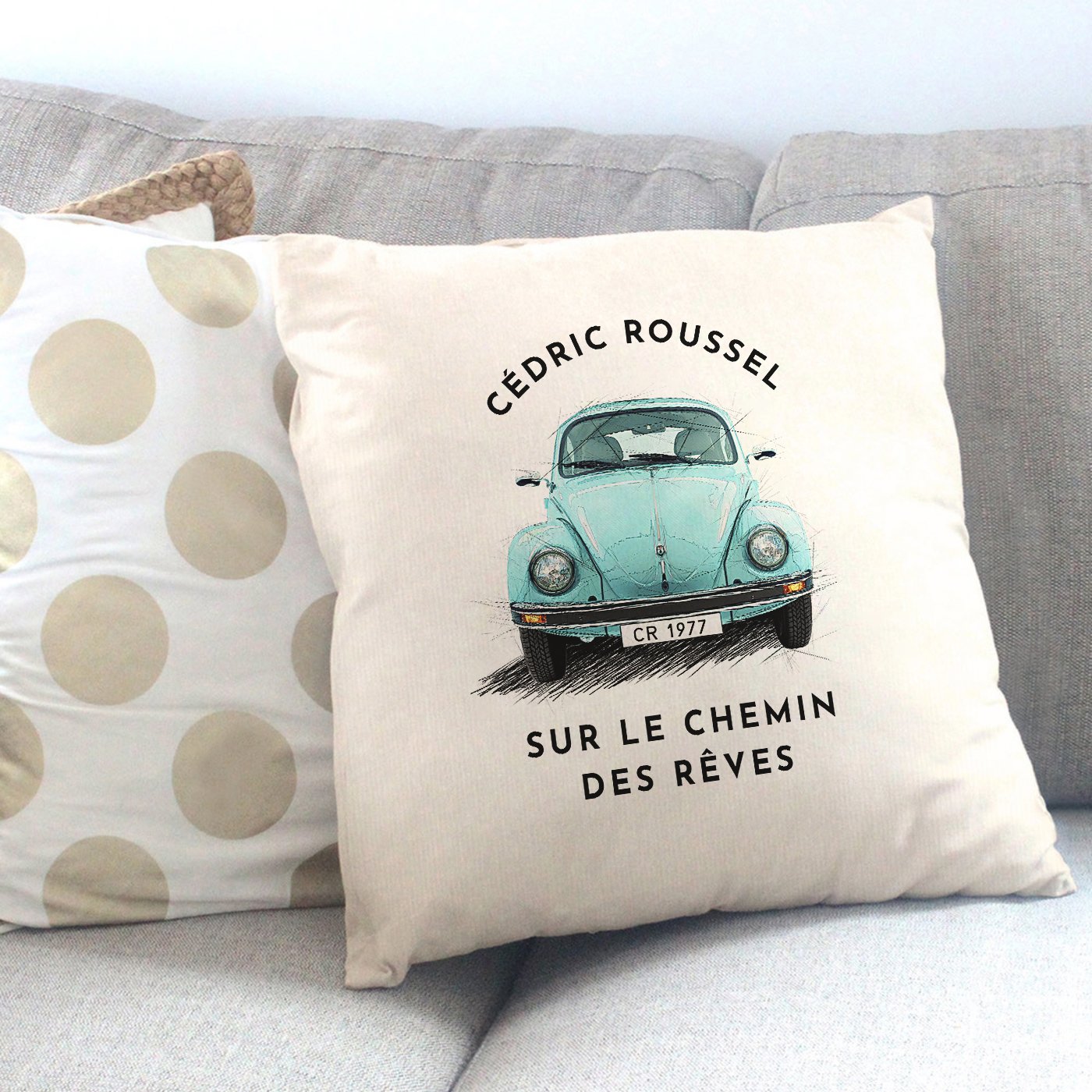 Coussin avec impression coccinelle Murrano