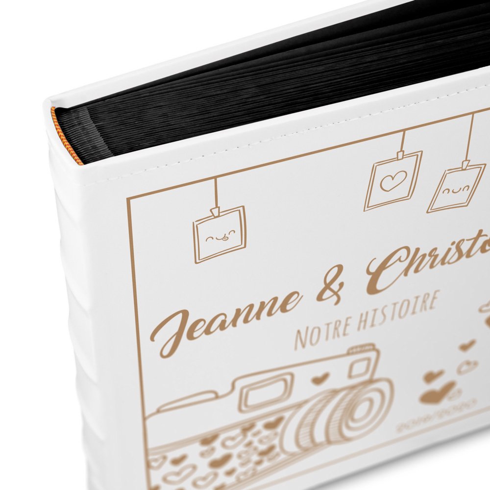 Murrano Personalized Photo Album for Her and Him Wedding Anniversary