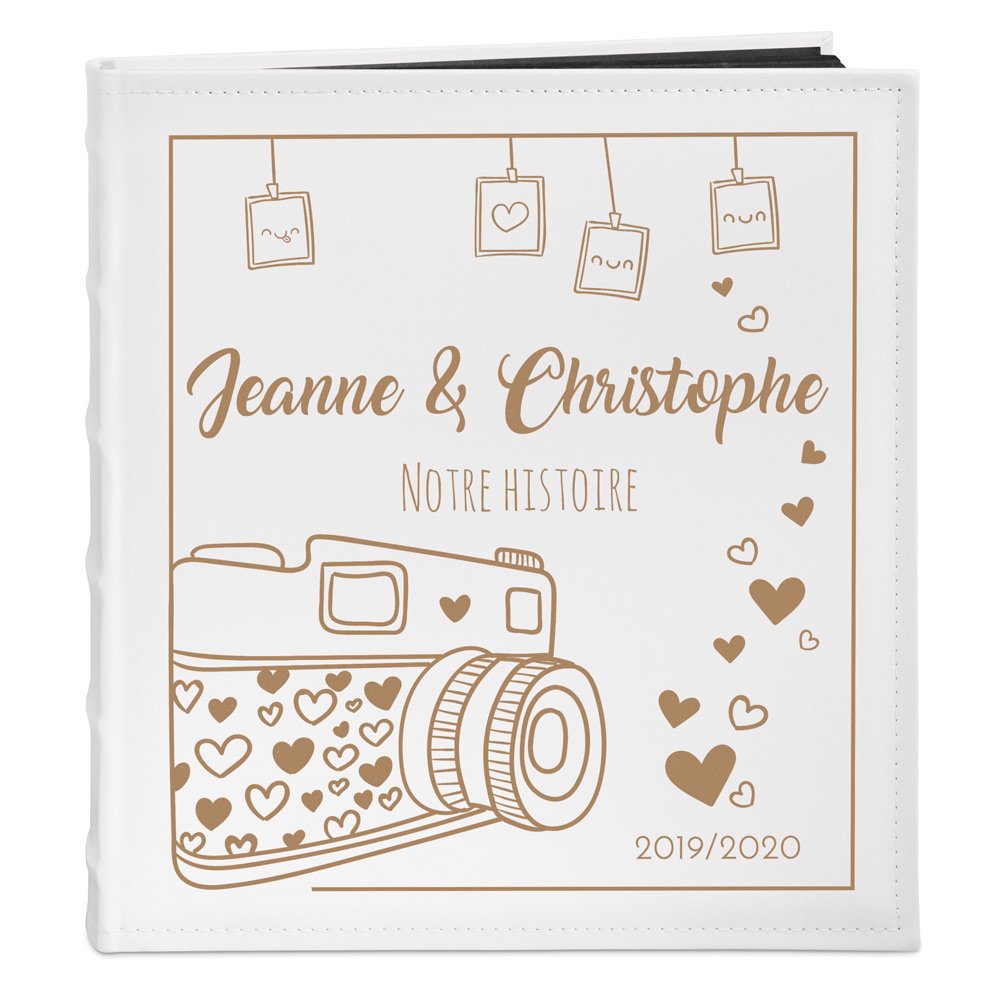Murrano Personalized Photo Album for Her and Him Wedding Anniversary